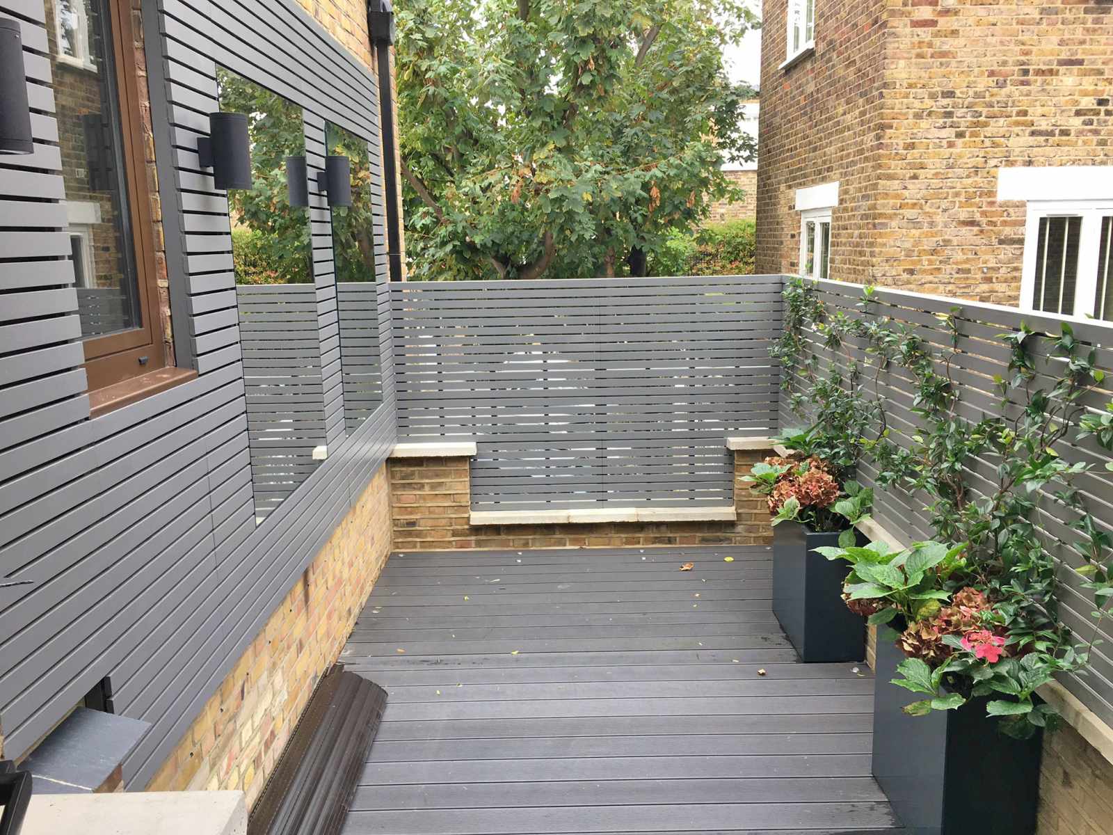 Contemporary Painted Slatted Panels The Garden Trellis Co