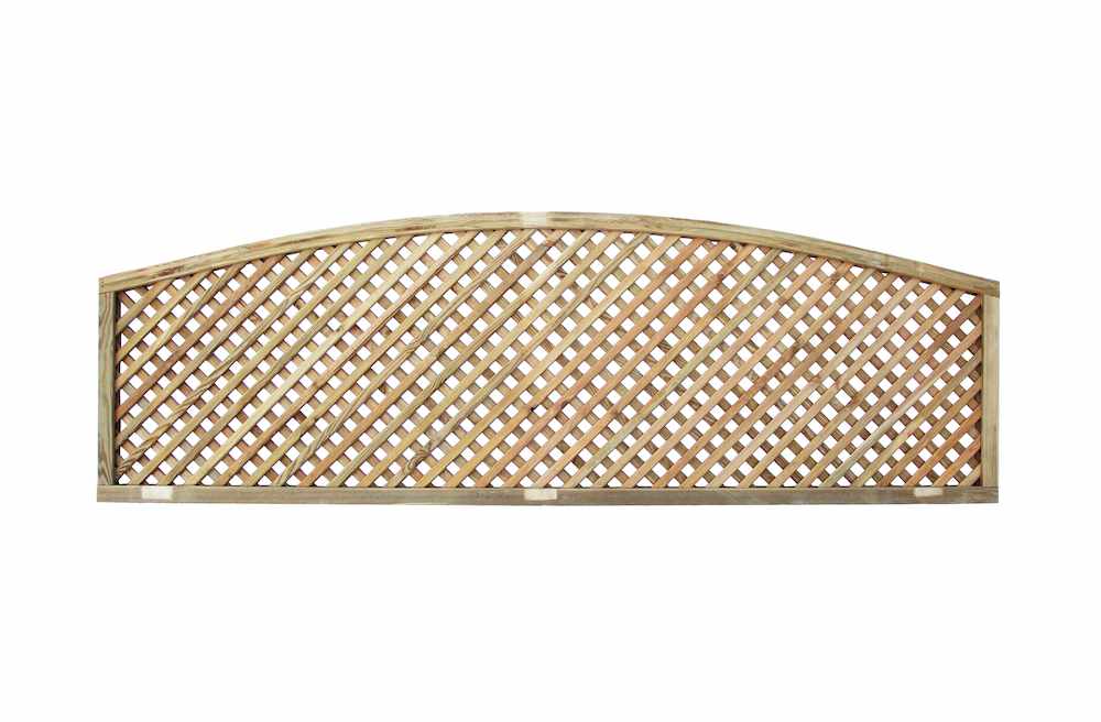 Diagonal Trellis Privacy Convex Arched Topper Panel | Paint options ...