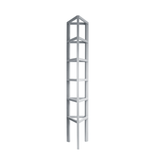 RHS Prestige Triangular Open Frame Wooden Tower Obelisk