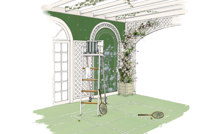 Katharine Pooley Courtyard Sketch for WOW!House
