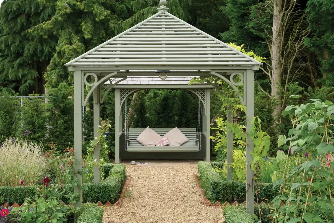 Painted Arbour & Swing Seat