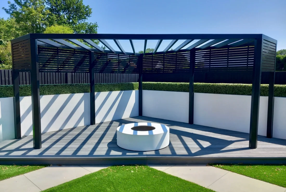 Bespoke Pergola painted in Black