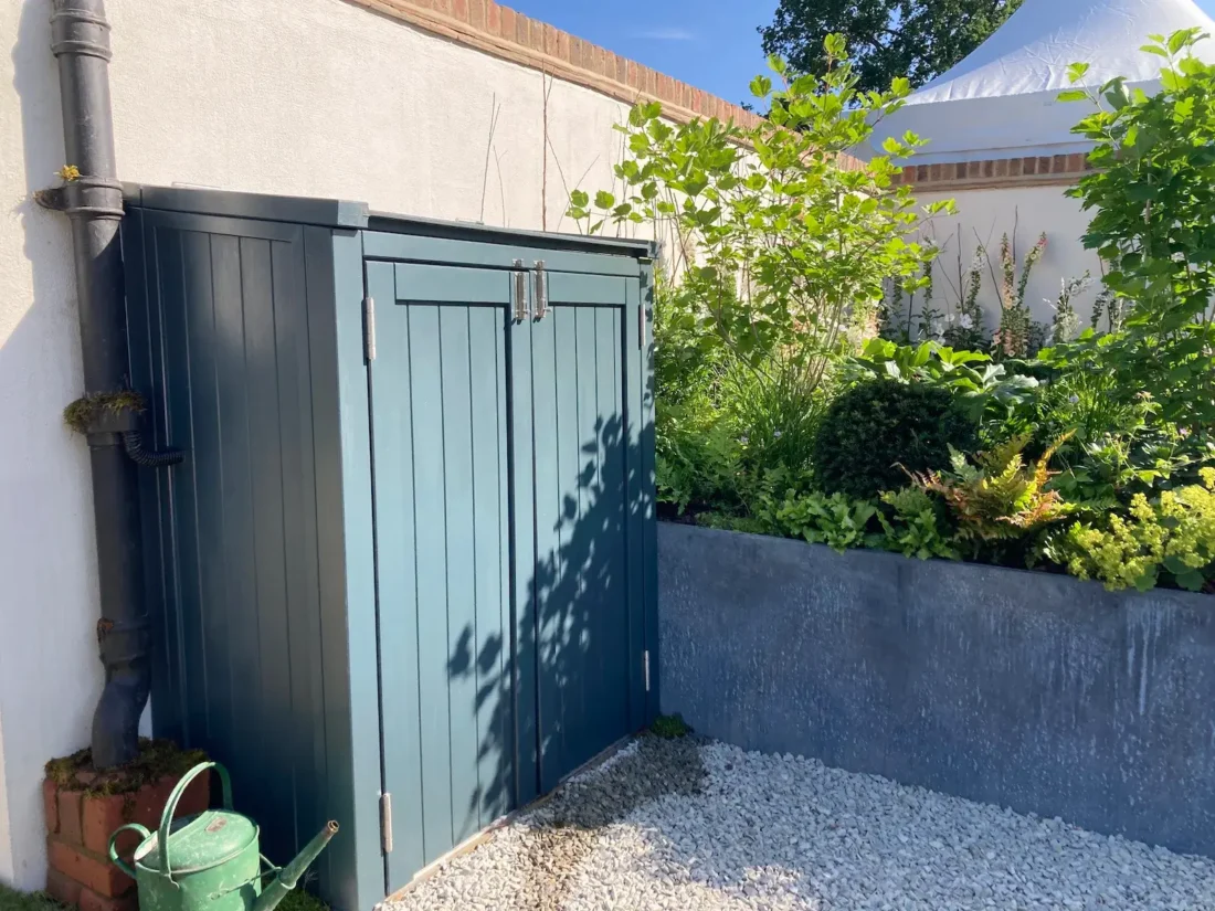 Bespoke Compost and Rainwater Store at RHS Hampton Court 2023 - Photo Credit: Annabelle May