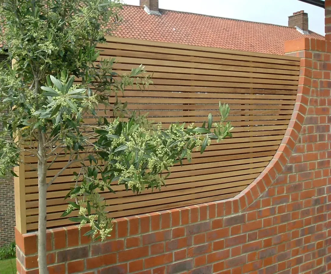 Shaped slatted panel