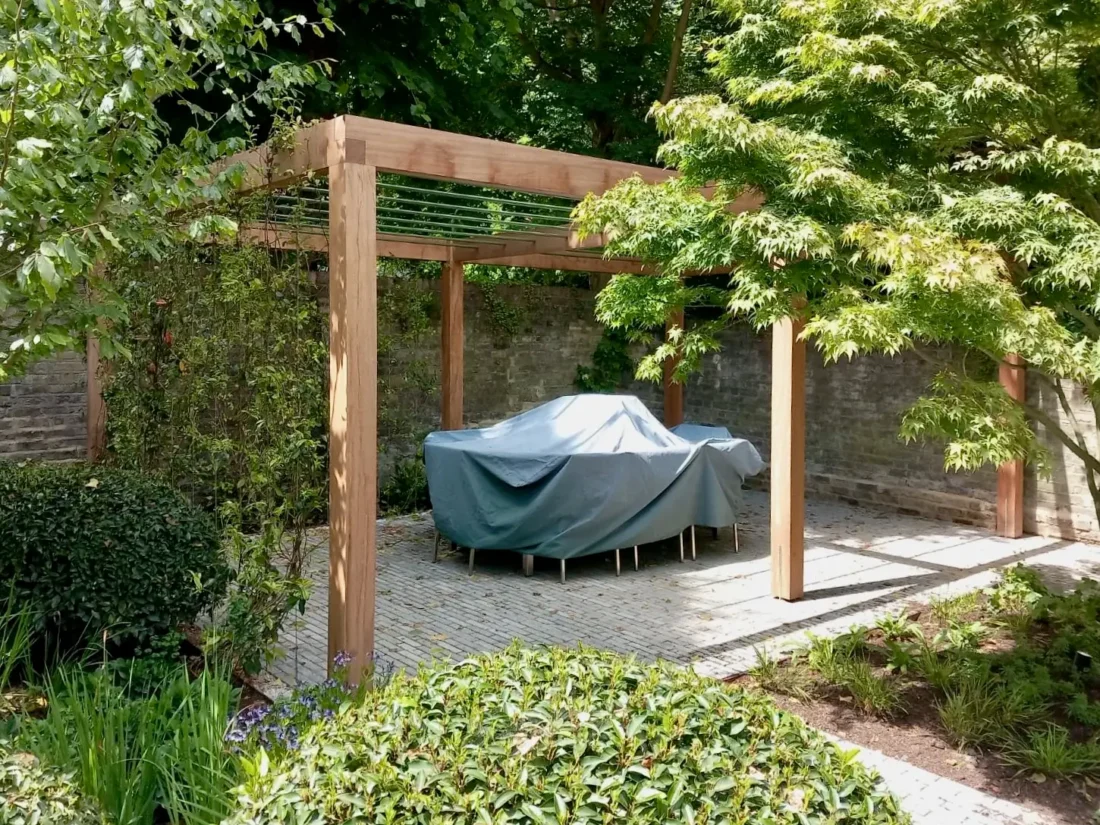 Bespoke Pergola in Iroko