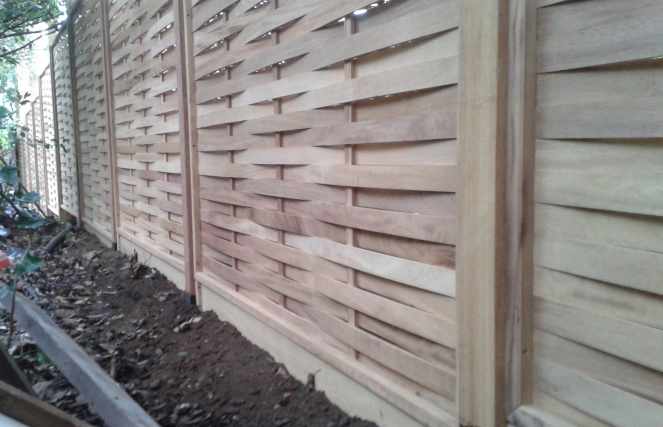 Bespoke Iroko Weave Panels