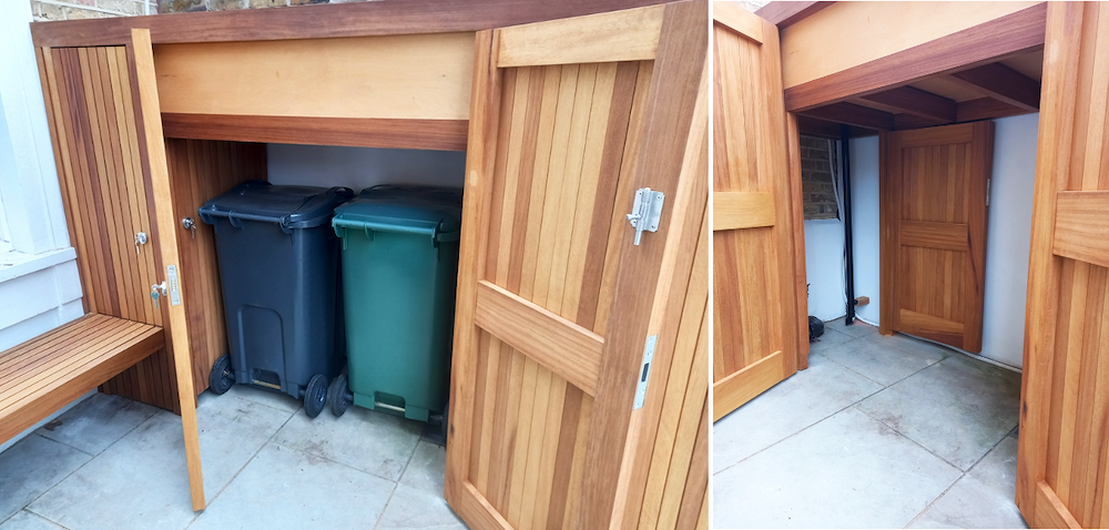 Bespoke wheelie bin store