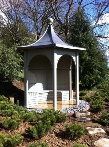 Enchanting gazebo with lead roof