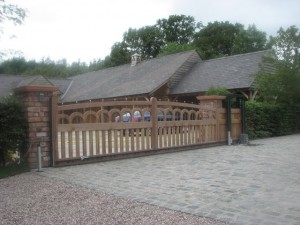 Ornate Hardwood Driveway Gates