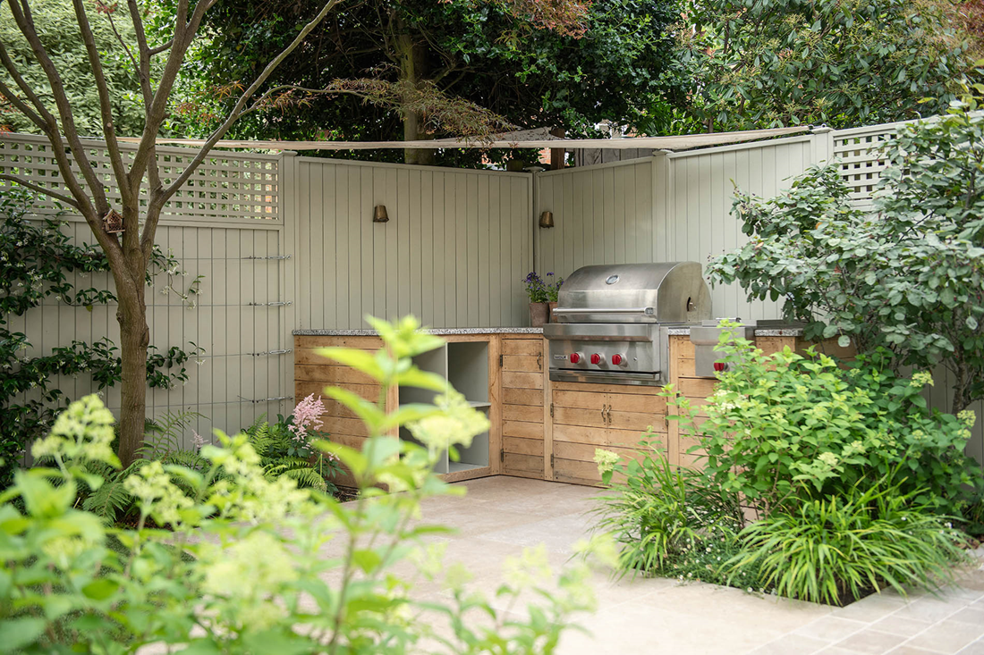 Barbecue in a garden 