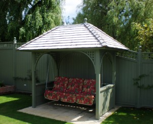 Painted Seating Arbour