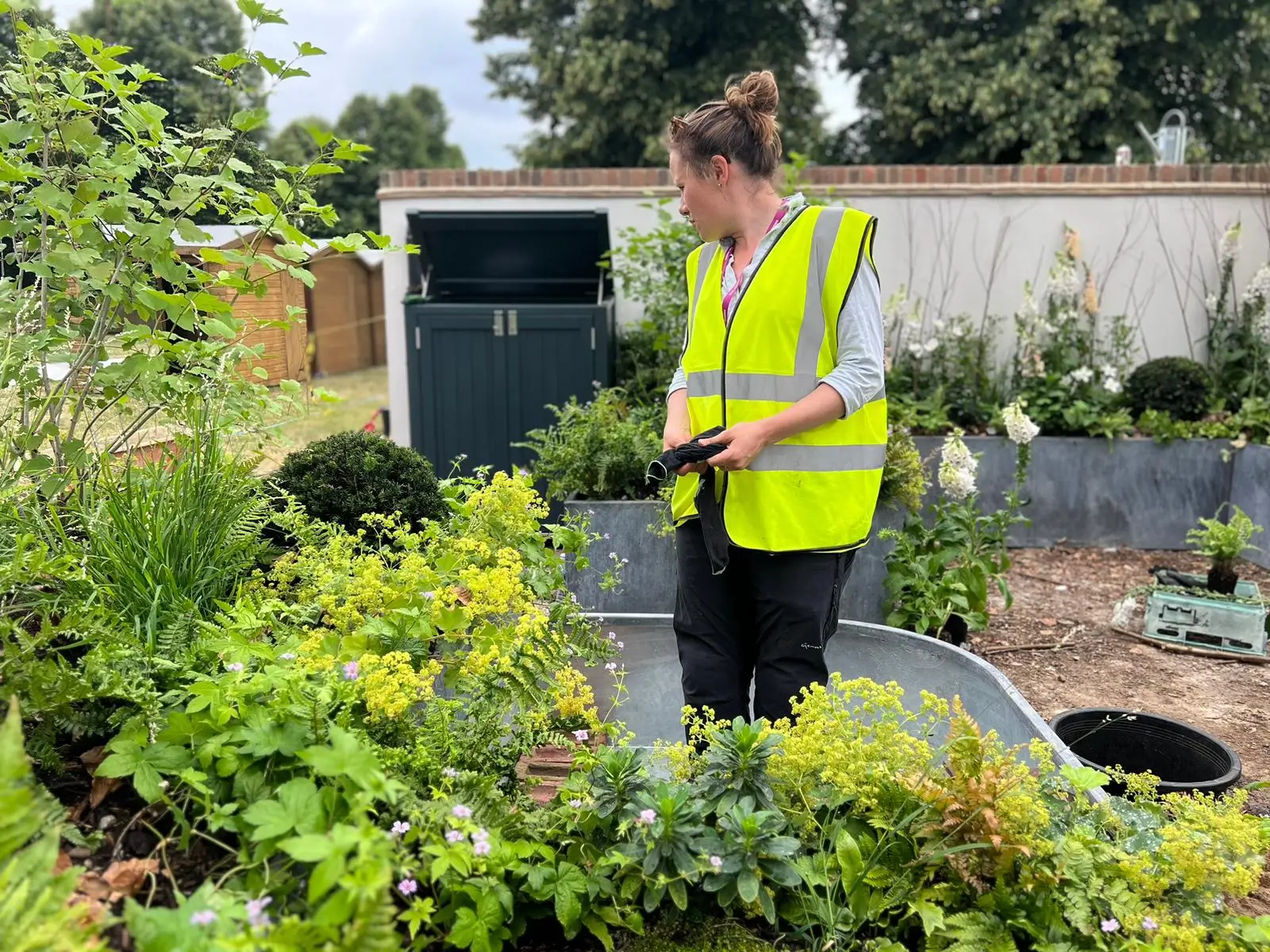 Zoe Claymore onsite at RHS Hampton Court