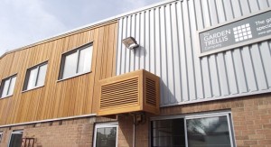 Western Red Cedar air conditioning cover to match our cladding