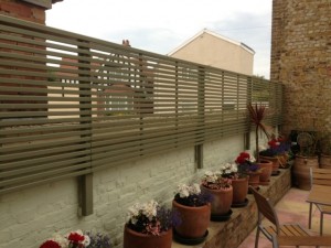 Painted slatted panels