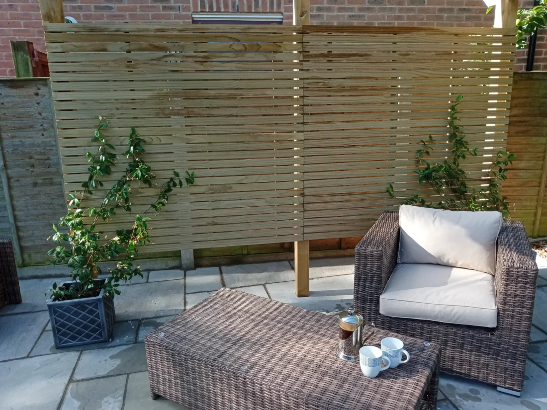 RHS Prestige Wide Slatted Panels - Natural Radiata Pine softwood