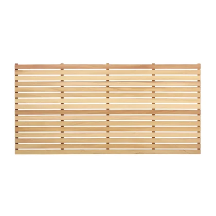 RHS Prestige Wide Slatted Panel (45mm slat) Iroko