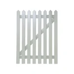 Pointed Top Picket Gate 1200mm high - Manhattan Grey