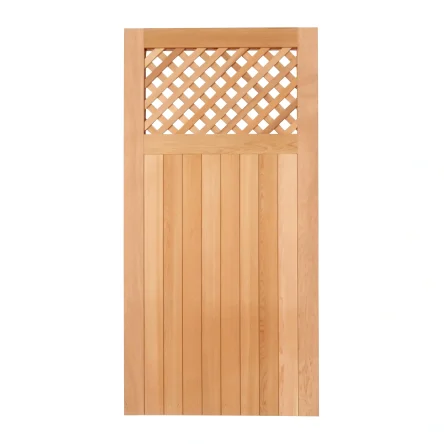 RHS Prestige Trellis Top with Solid Bottom Gate front 38mm Diagonal Western Red Cedar