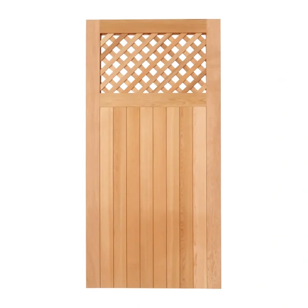 RHS Prestige Trellis Top with Solid Bottom Gate front 38mm Diagonal Western Red Cedar