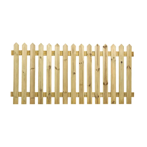 Pointed Top Picket Fencing - 900mm high - Natural