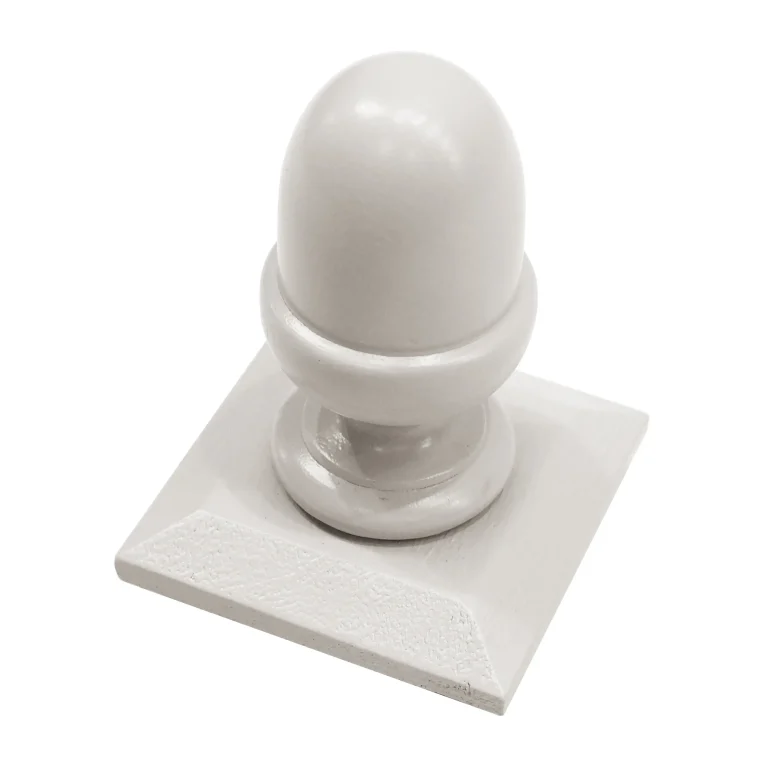 RHS Prestige Post Cap and 90cm Acorn Finial Painted Orford Cream