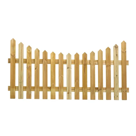 Concave Pointed Top Picket Fencing - 900mm High - Natural