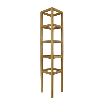 RHS Prestige Square Open Frame Wooden Tower Obelisk Iroko