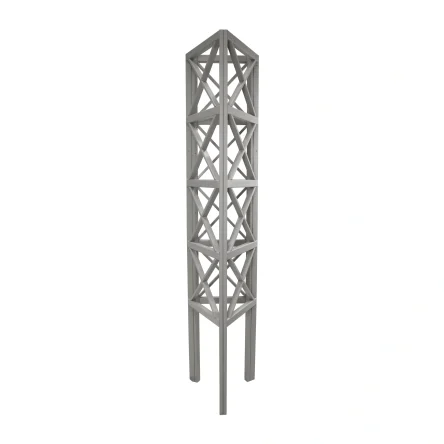 RHS Prestige Triangular Cross Detail Wooden Tower Obelisk Painted Autumn Tide