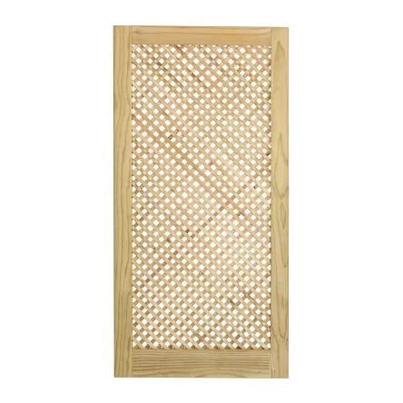 Trellis Gate - Diagonal Trellis 20mm gap - Natural