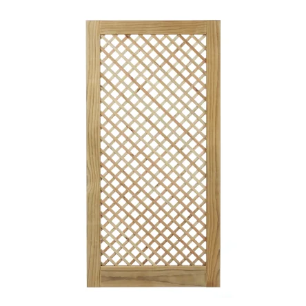 Trellis Gate - Diagonal Trellis 40mm gap - Natural