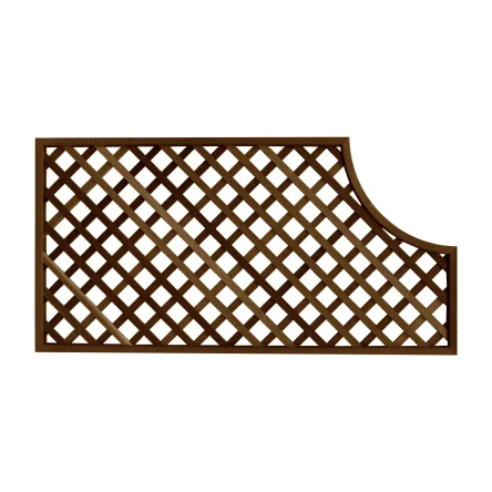 Prestige Diagonal Trellis Corner Arch Panel 68mm Gap Thermally Treated