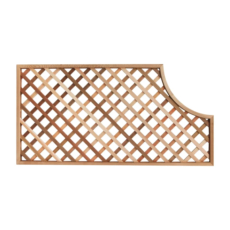 RHS Prestige Diagonal Trellis (68mm gap) Corner Arch Panel Cedar