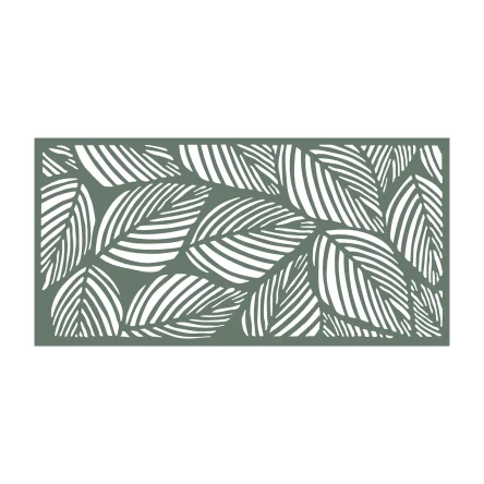 Leaf Decorative Screen Painted Greenwich Green