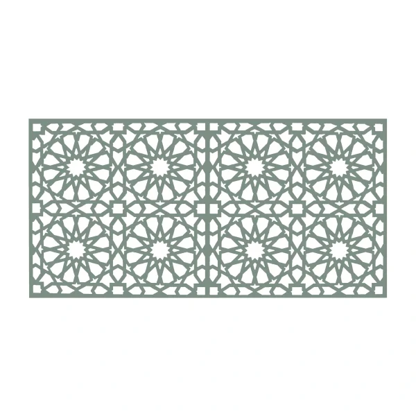 Medina Decorative Screen - Painted Greenwich Green