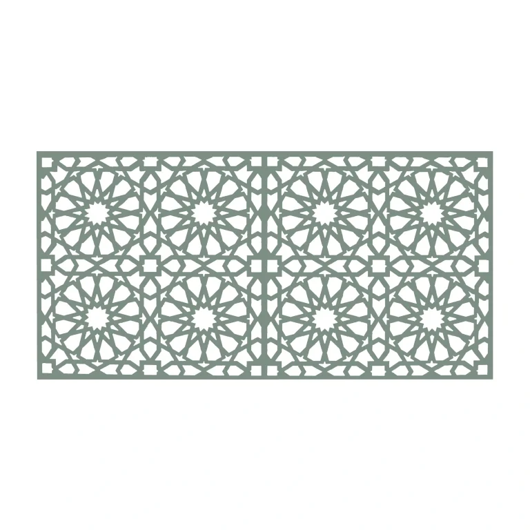 Medina Decorative Screen - Painted Greenwich Green