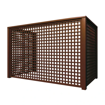 Square Trellis Bin Screen Painted Hazel Brown