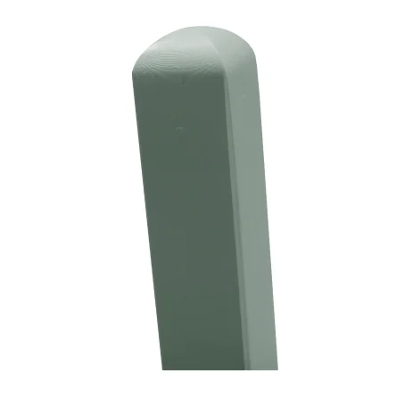 4 Way Round Top Fence post 70mm x 70mm Painted Greenwich Green