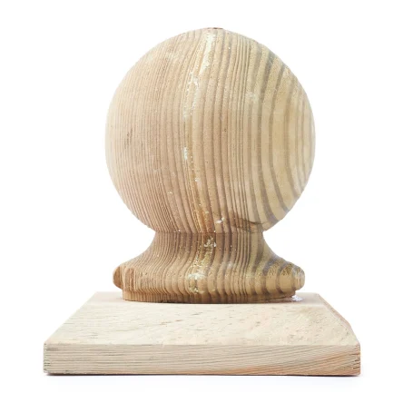 Post Cap & Ball Finial Natural