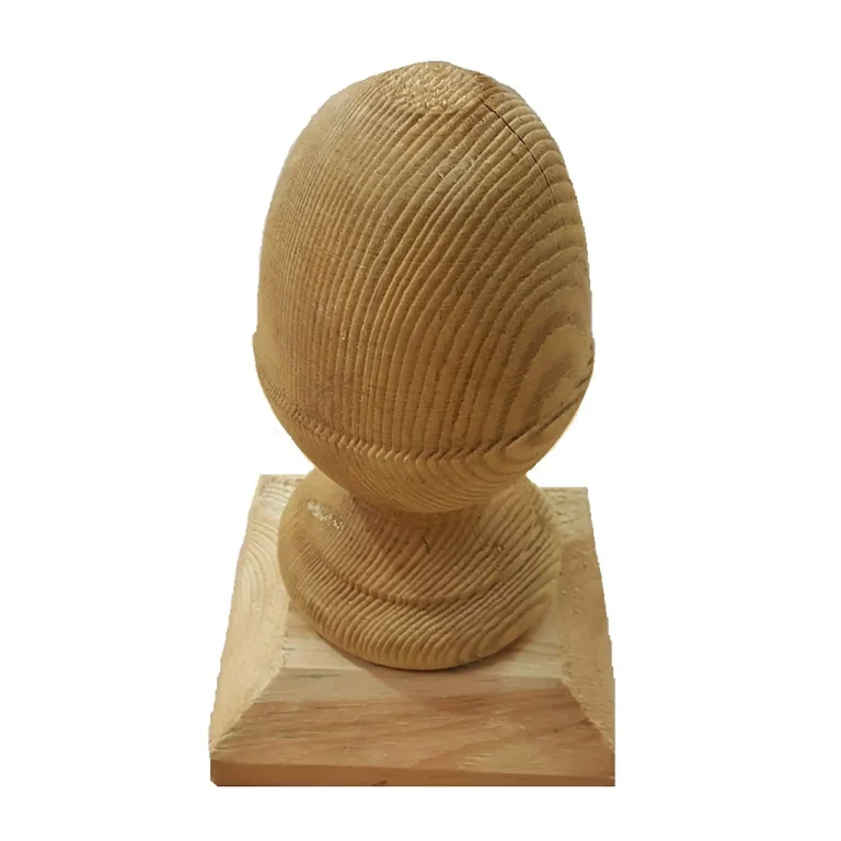 Post Cap & Acorn Finial natural