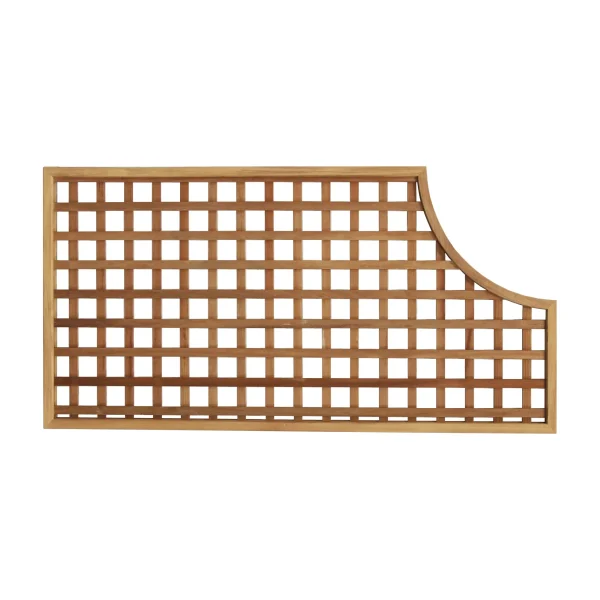 RHS Prestige Square Trellis (68mm gap) Corner Arch Panel Iroko