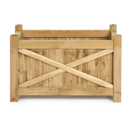 Diagonal Cross Panel Rectangular Planter Natural