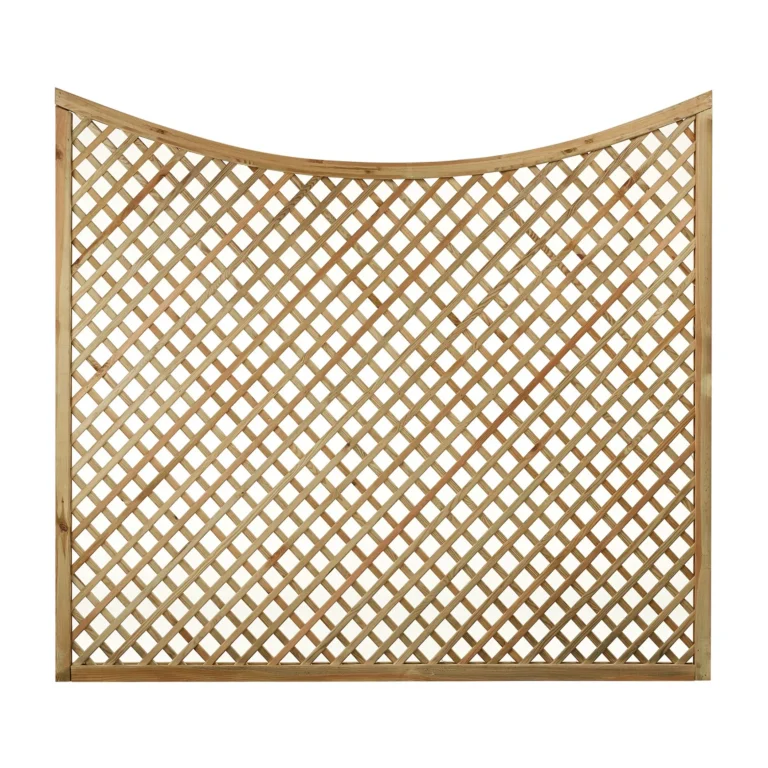 Diagonal Trellis Concave Arch Top Panel Natural