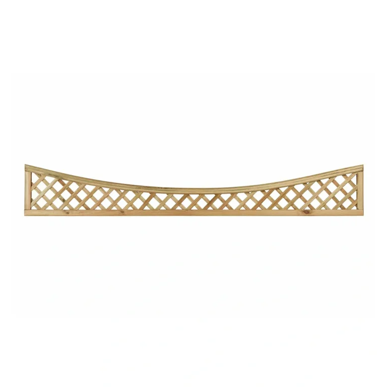 Diagonal Trellis Concave Arched Topper Panel Natural