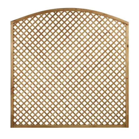 Diagonal Trellis Convex Arch Top Panel Natural