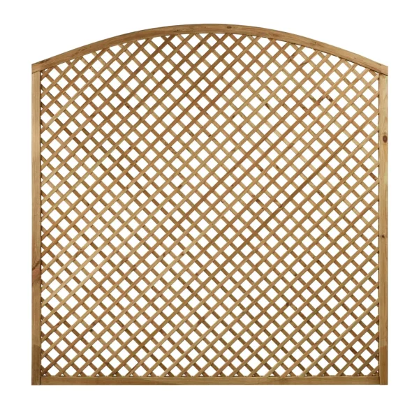 Diagonal Trellis Convex Arch Top Panel Natural