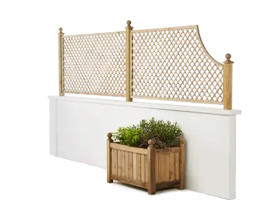 Diagonal trellis with planter