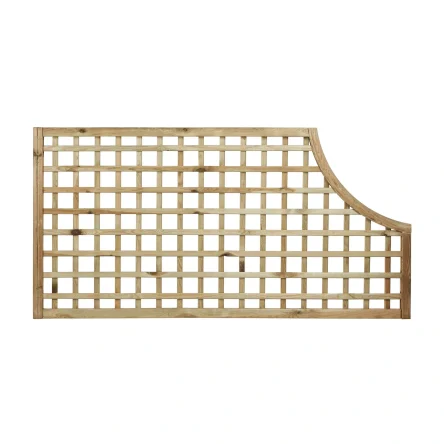 Open Square Trellis Corner Arch Panel (70mm Gap) Natural - 1200mm high