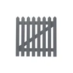 Pointed Top Picket Gate 900mm high - Charcoal