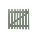 Pointed Top Picket Gate 900mm high - Gorse Green