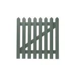 Pointed Top Picket Gate 900mm high - Greenwich Green